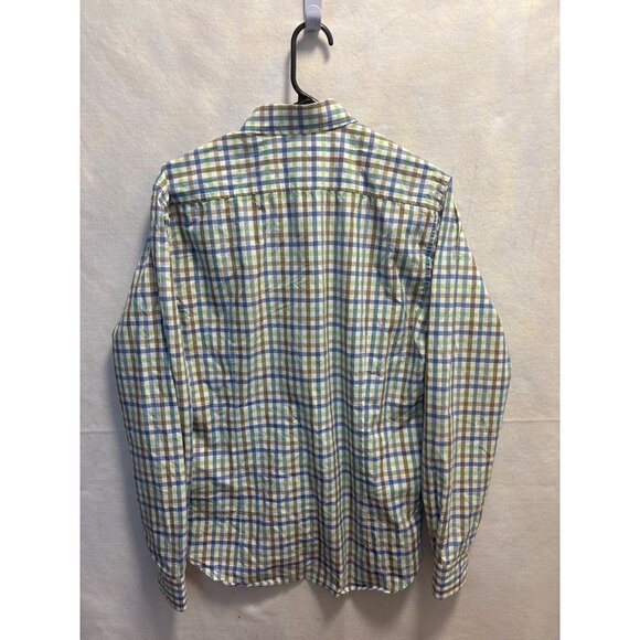 Jeremy Argyle NY Mens Medium Long Sleeve Plaid Button-Down Shirt 100% Cotton - Picture 9 of 10